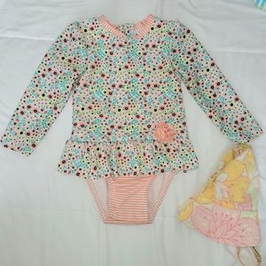 2T Cat & Jack long sleeve swim suit